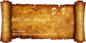 Dézsi Vitold névjegykártya